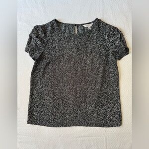 Lauren Conrad Women’s Black Short Sleeve Blouse Size Small